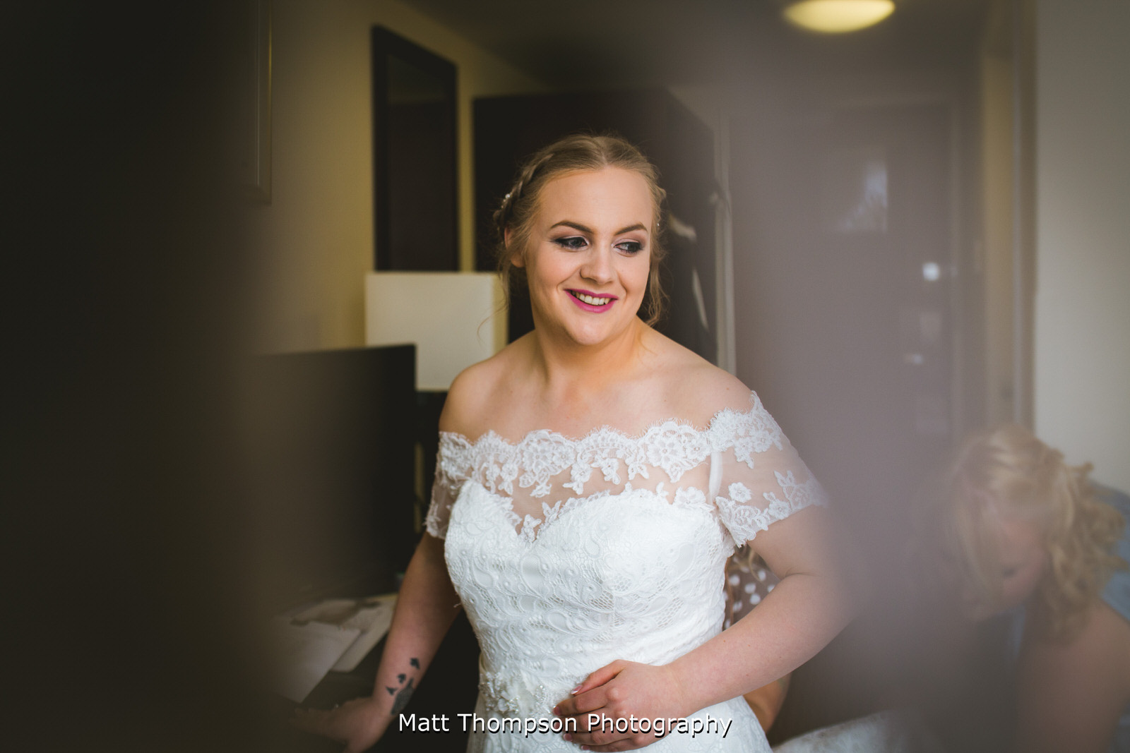 bride poses for a photo