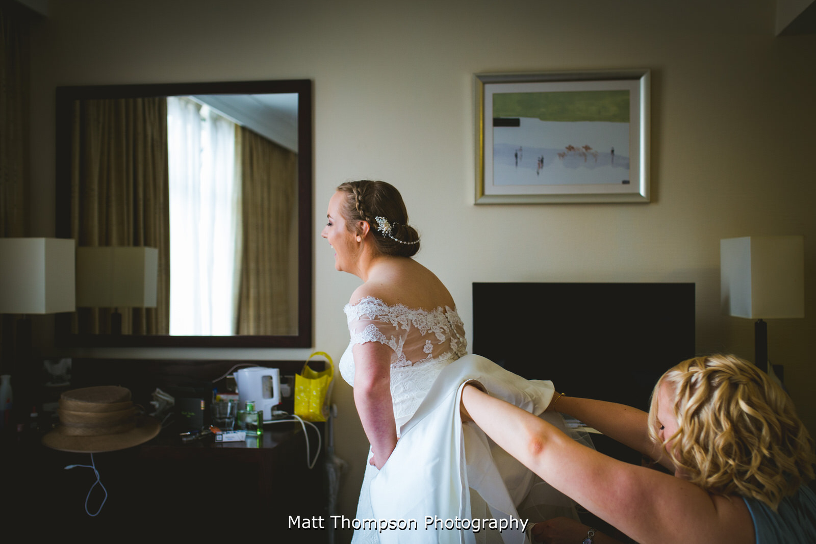 bride laughing