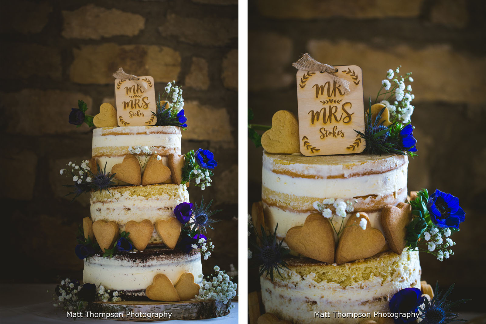 naked wedding cake