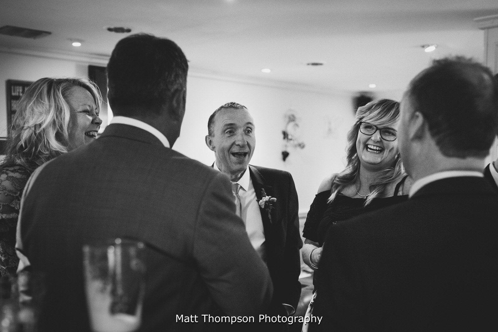 grooms dad laughing