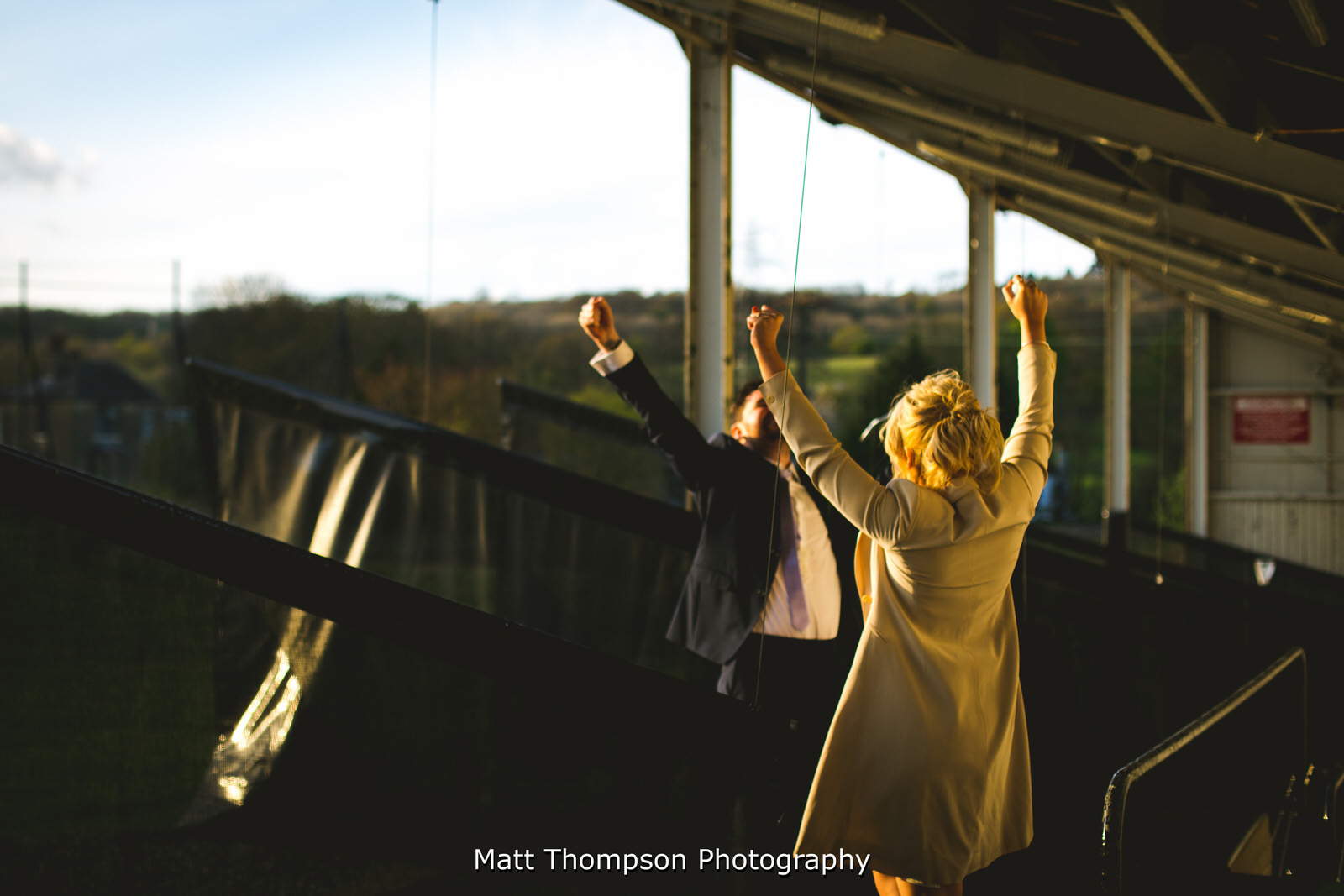 cheering at a wedding