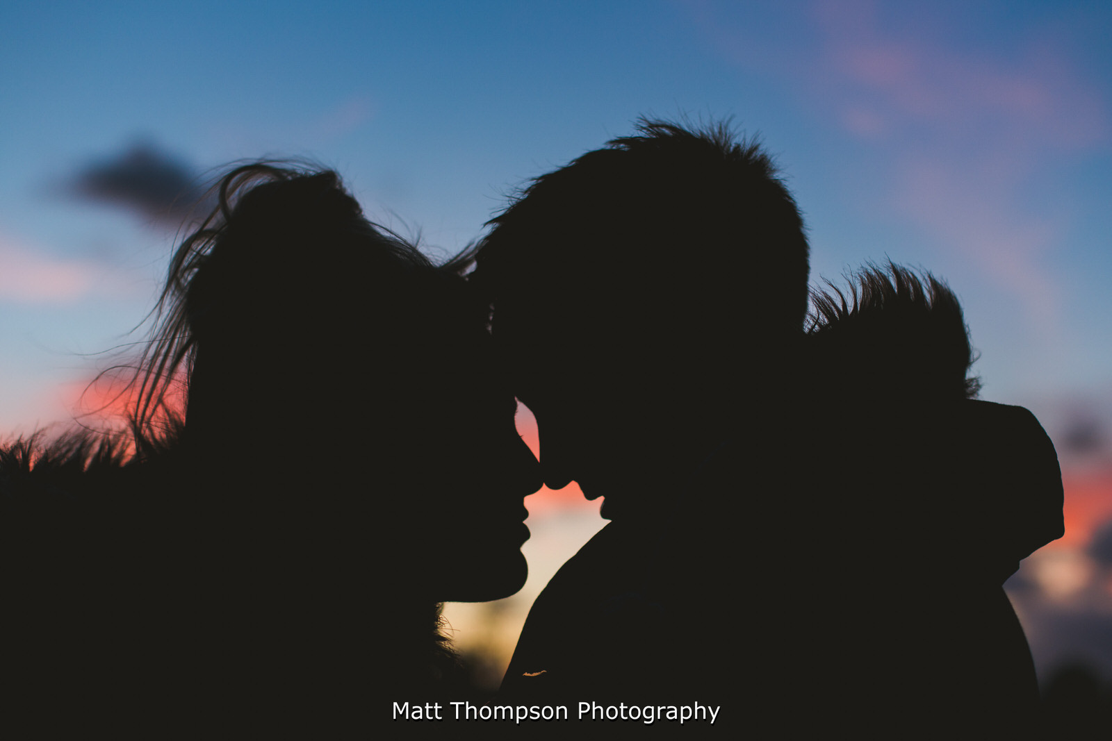 silhouette with setting sun