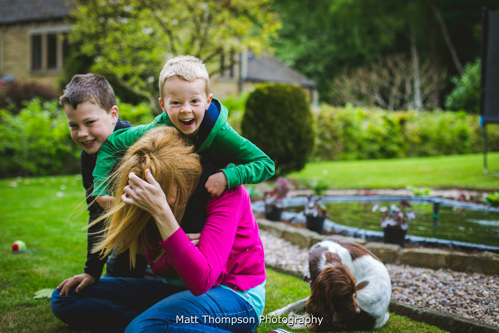 kids having fun with their mum