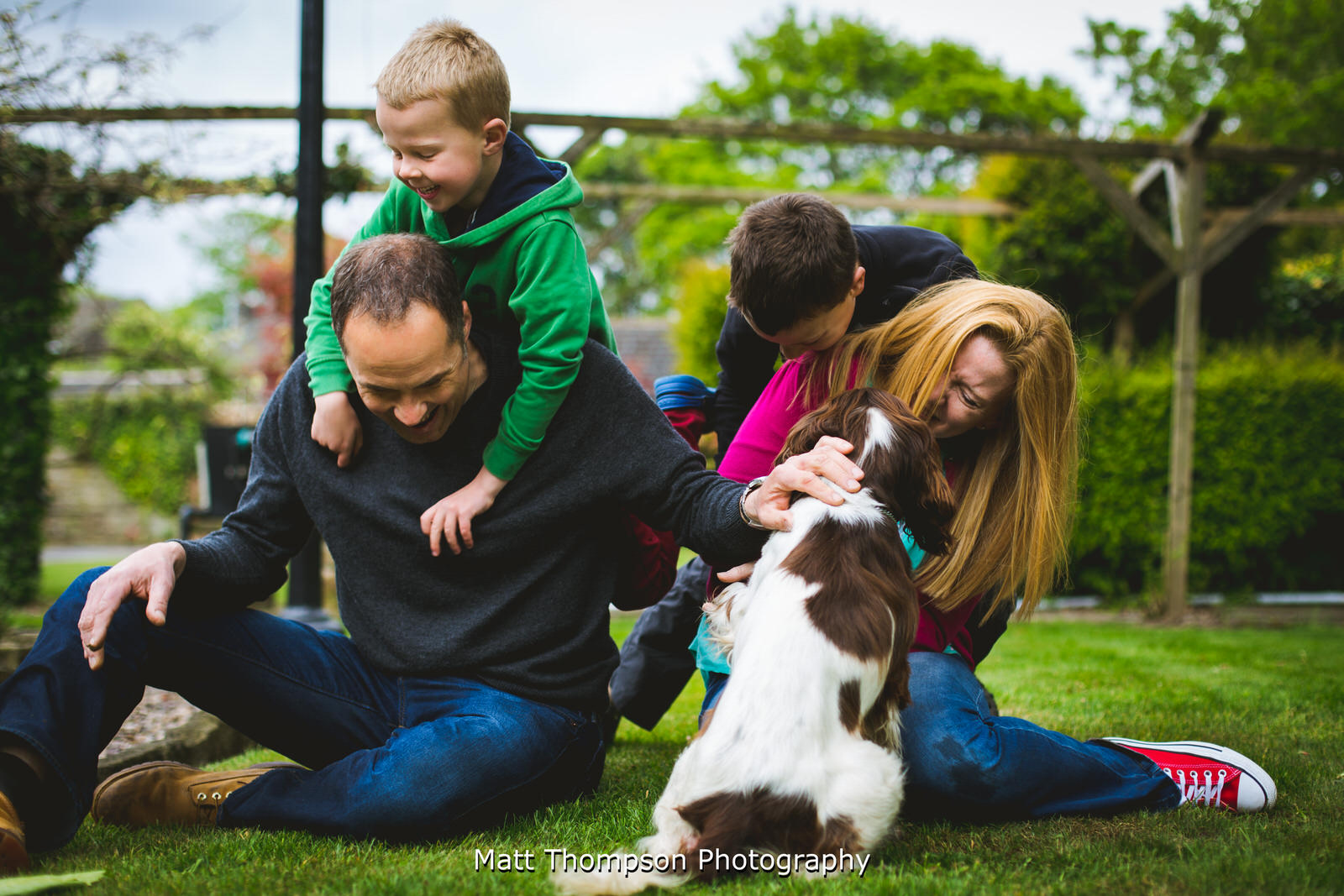 family having fun