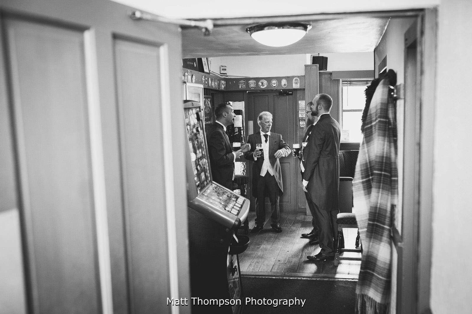 groomsmen in the pub
