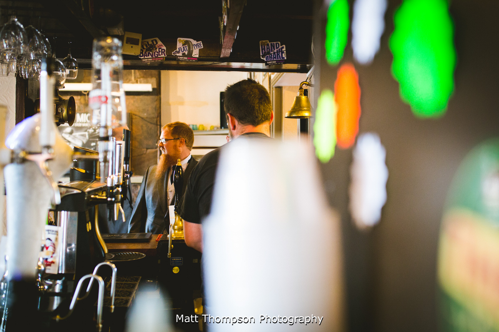 groom at the bar