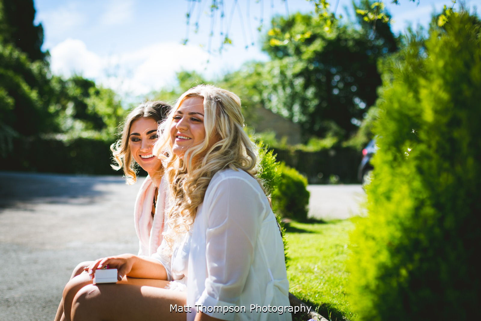 bridal party in the sun