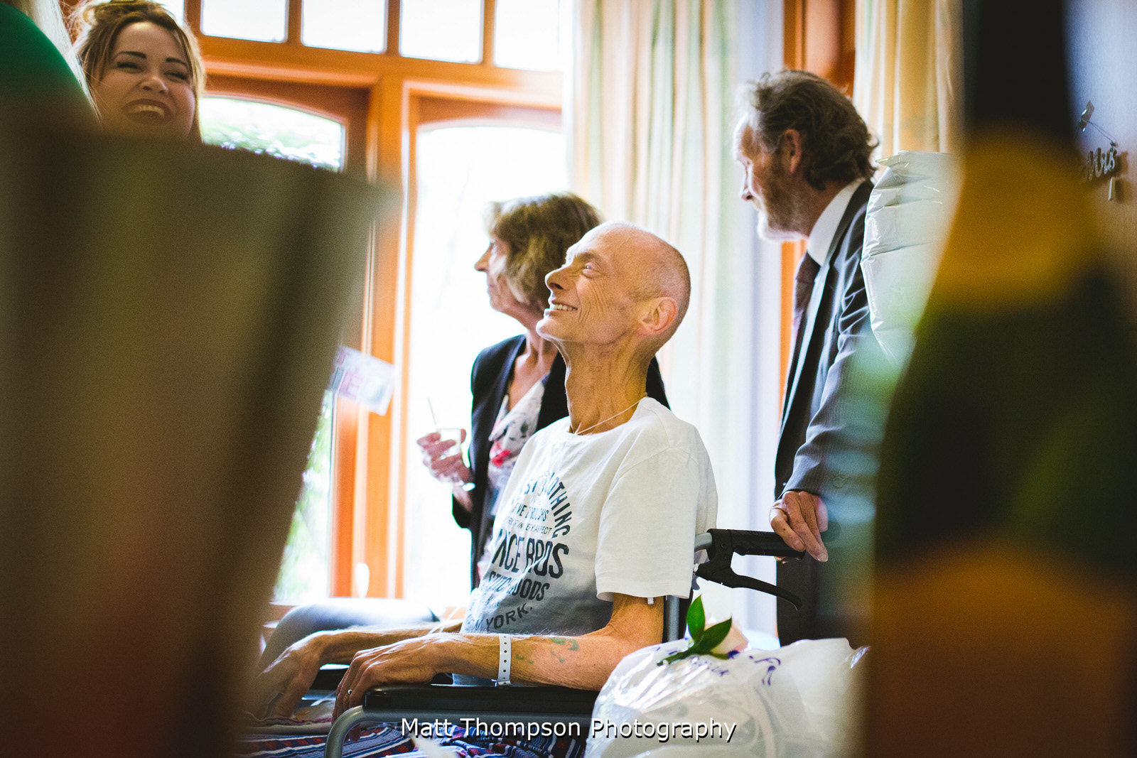 father of the bride laughing