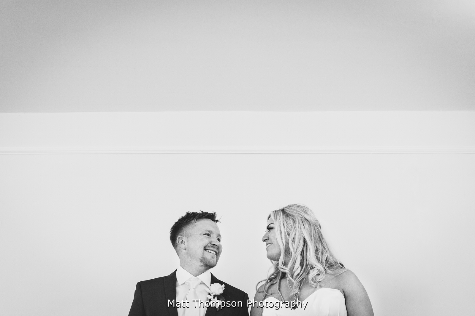 black and white wedding photo