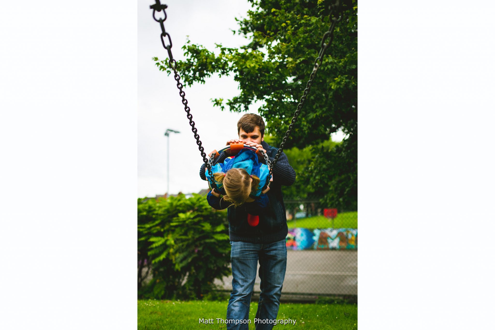 dad swinging daughter