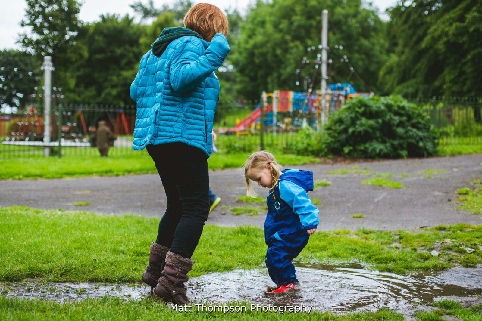 jumping in puddles