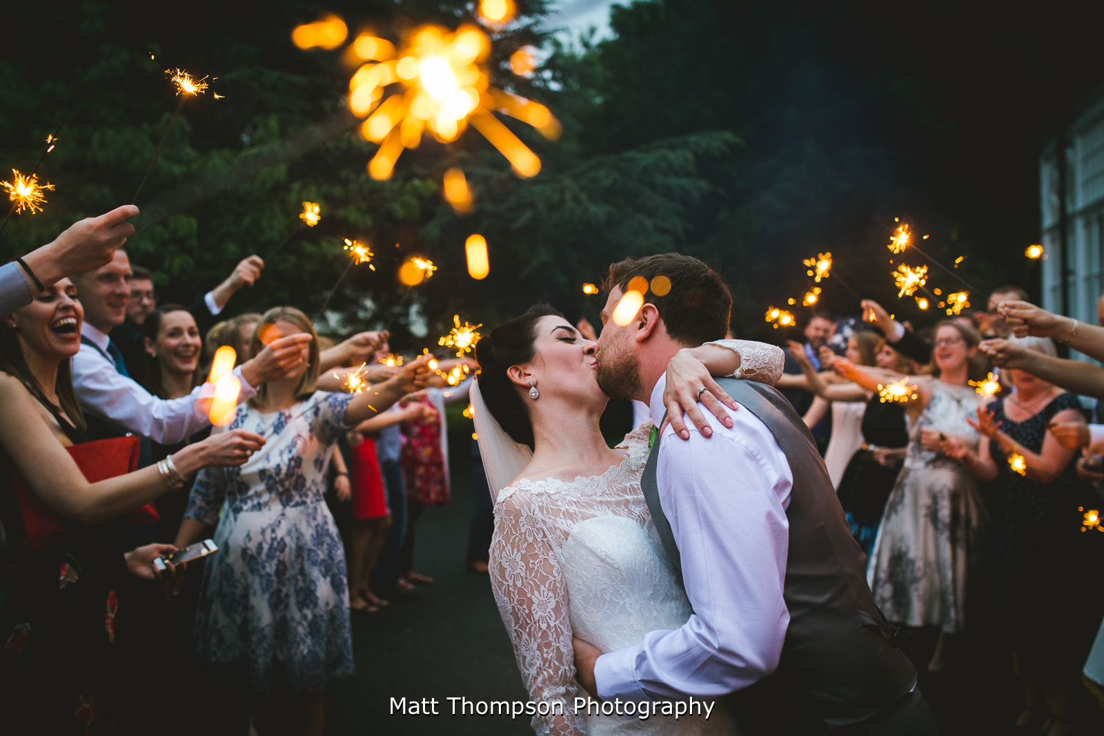 kissing with sparklers