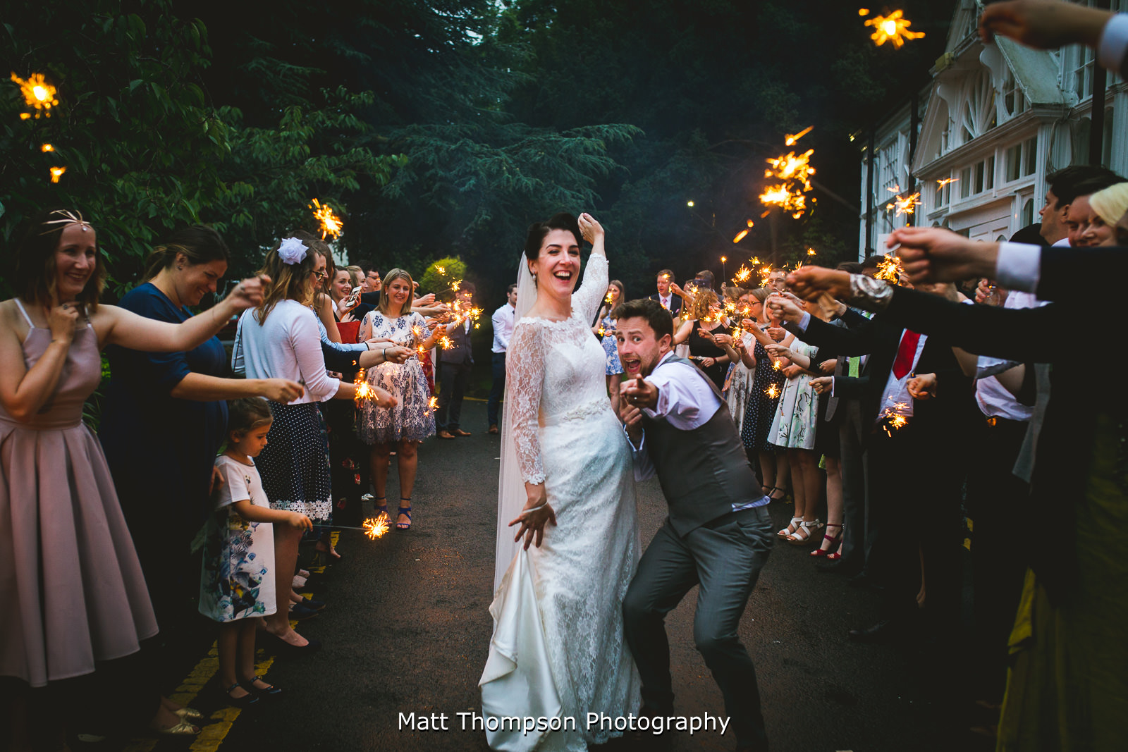 fun wedding couple
