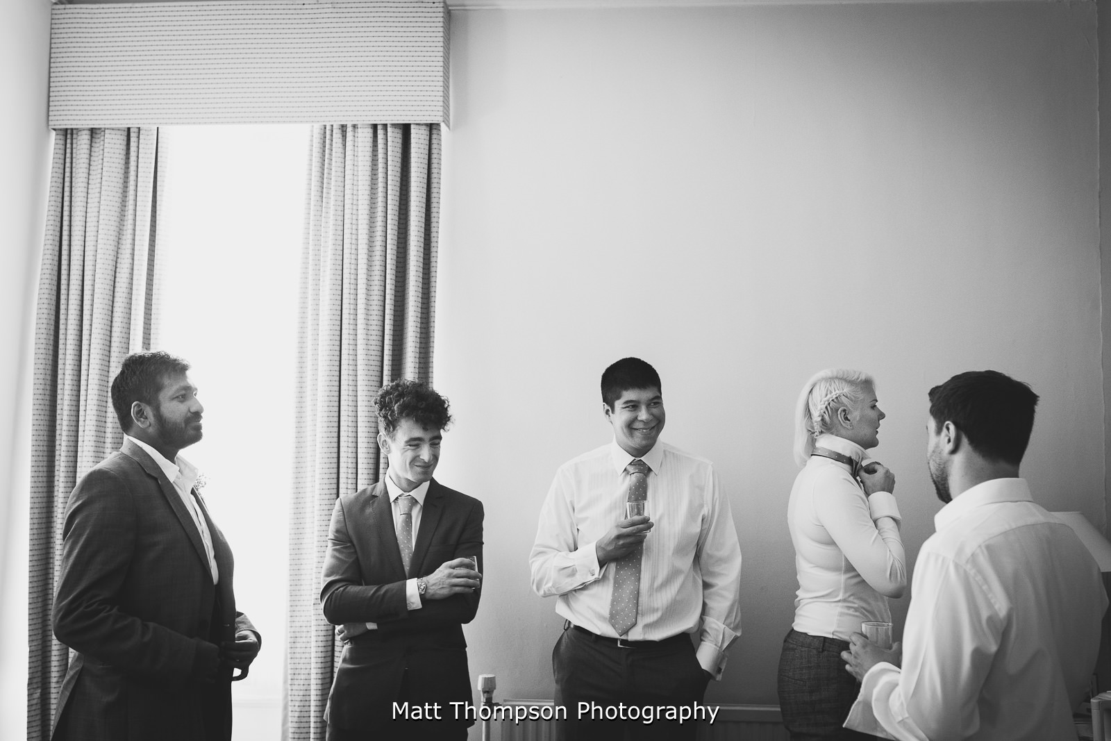 groom and groomsmen at old swan