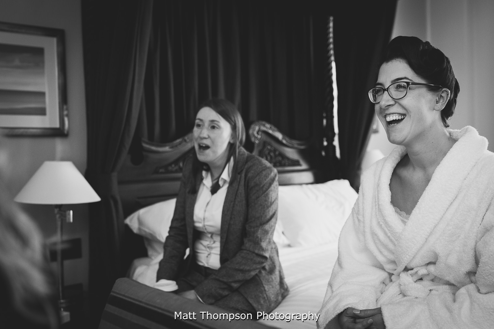 bride on bed