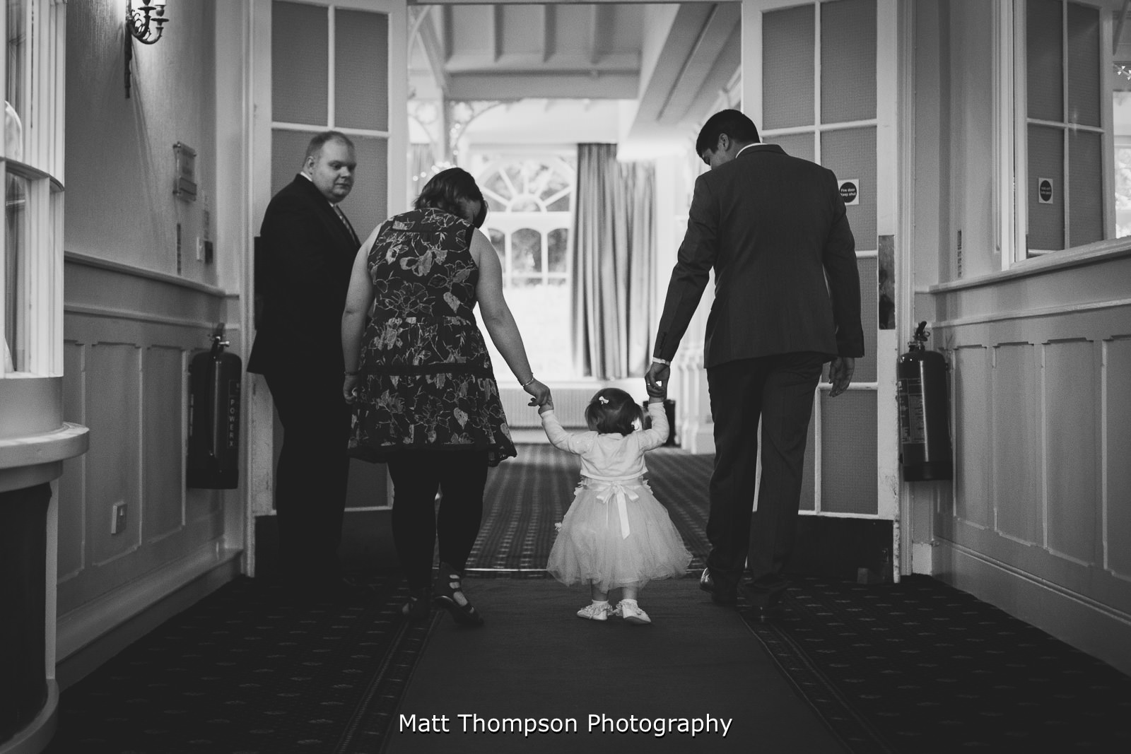 walking little girl to the wedding ceremony