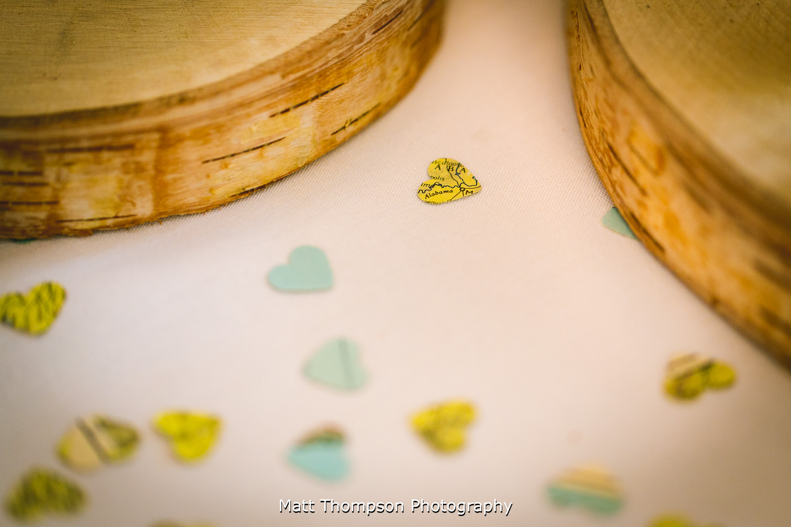 map confetti table decorations