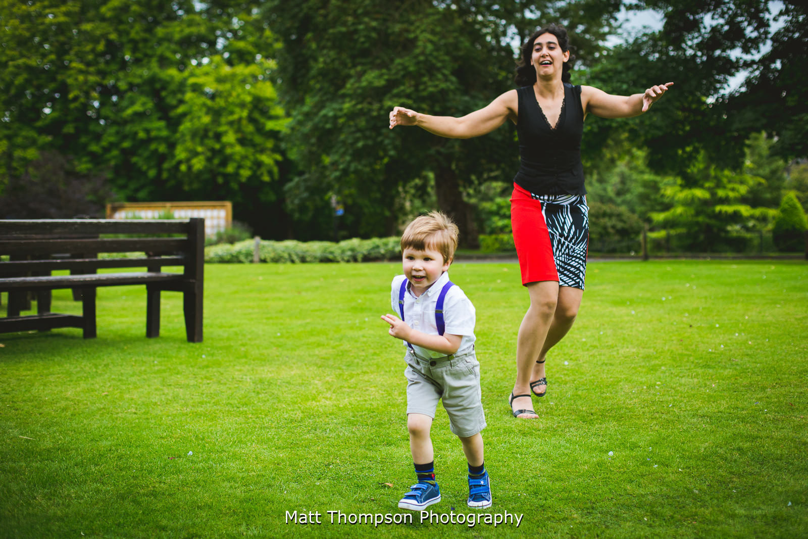 chasing a child