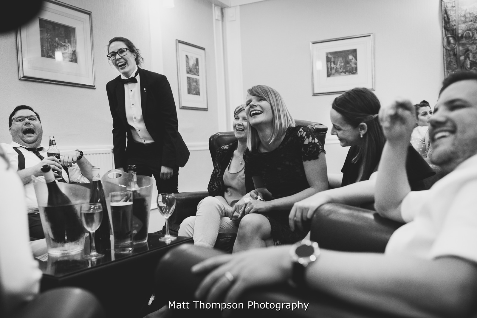 friends at a wedding