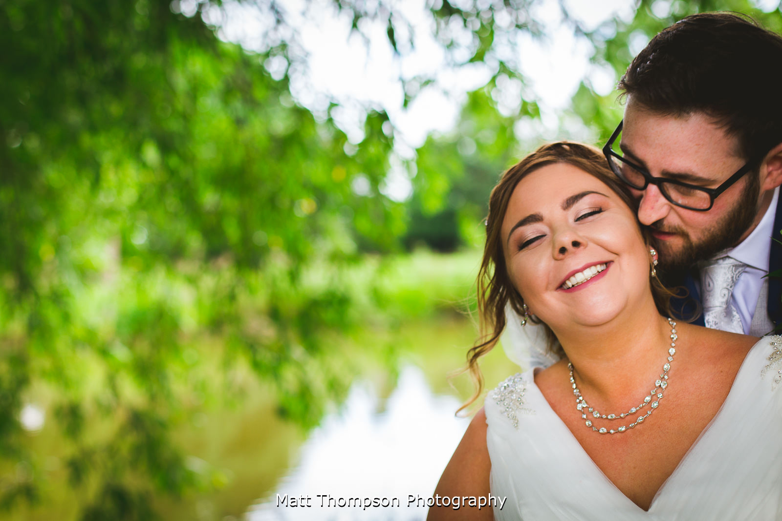 happy wedding couple
