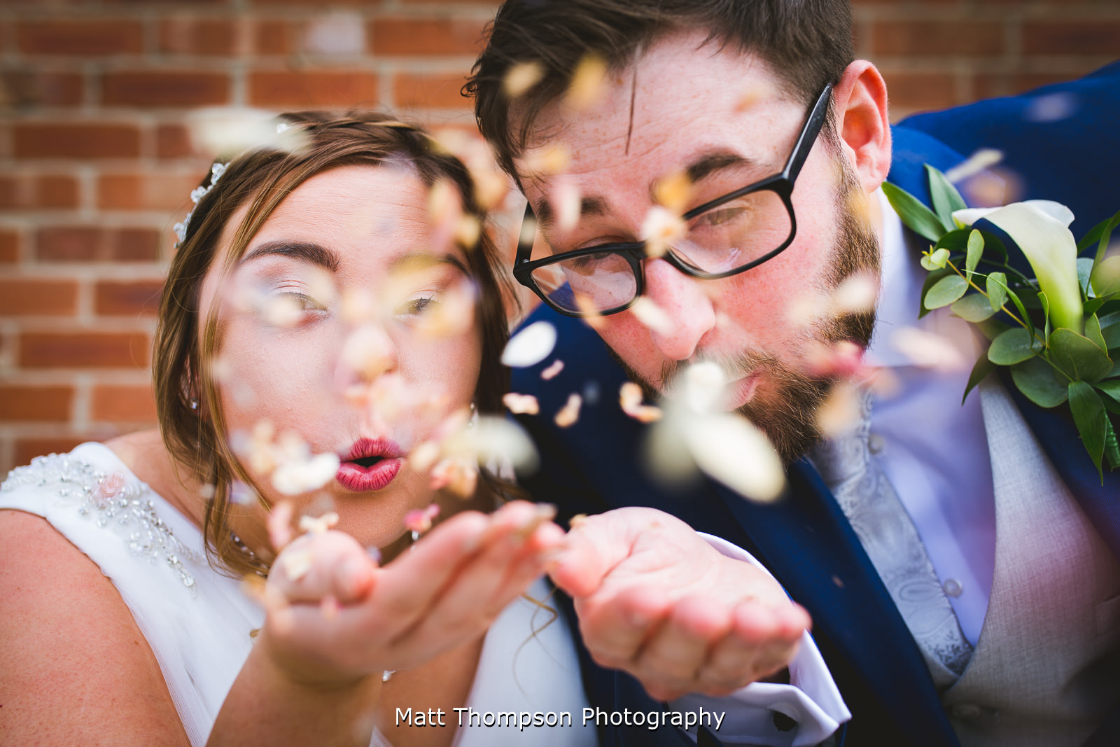 blowing confetti