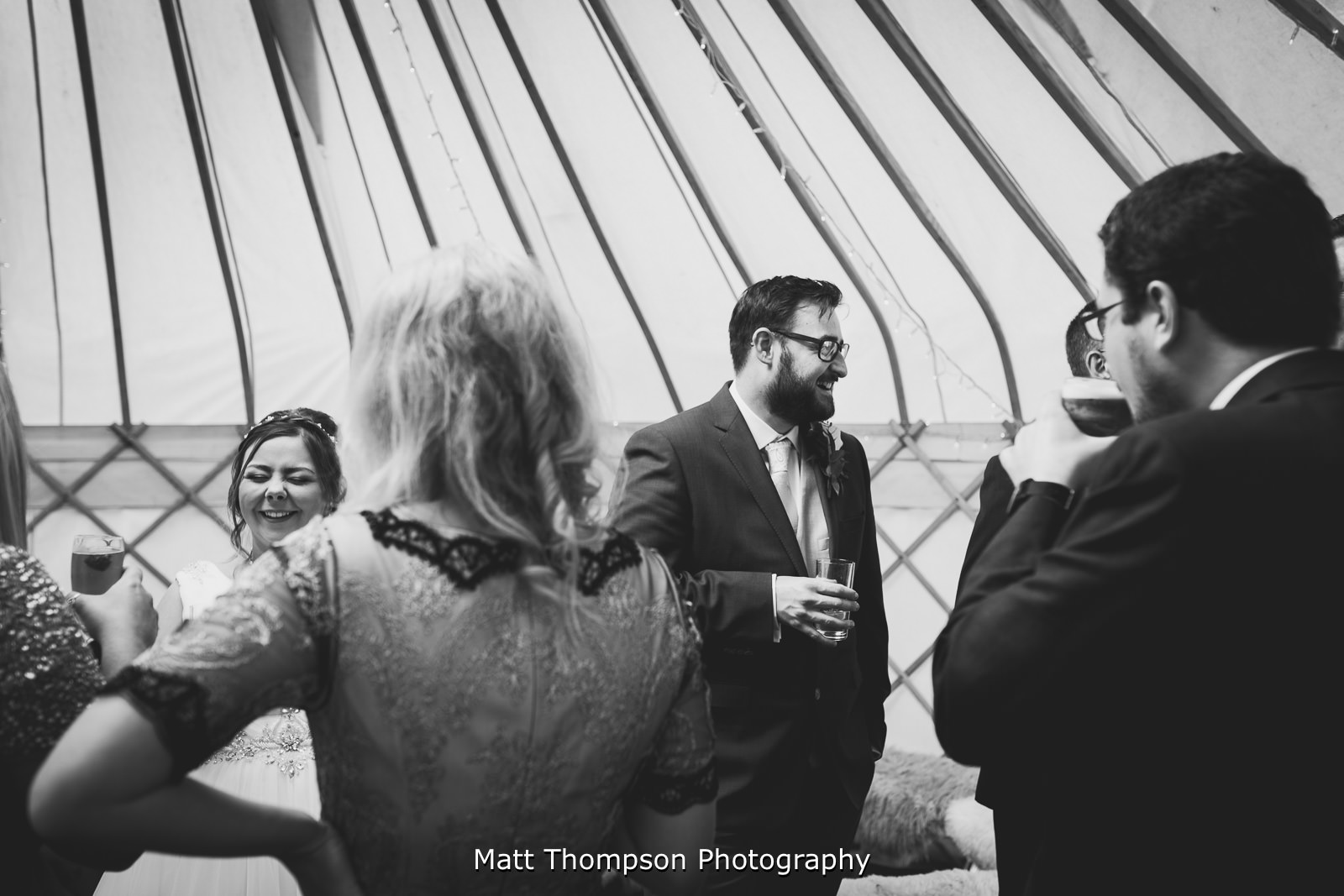 mingling with guests