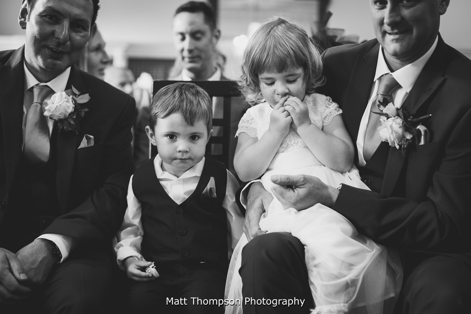 kids waiting for bride