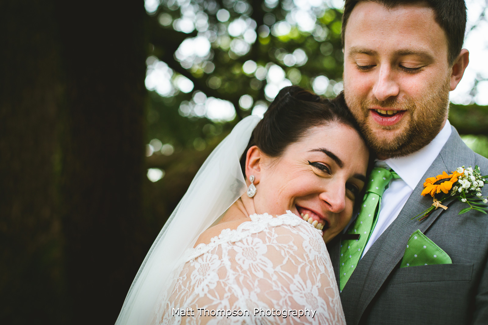 happy wedding couple