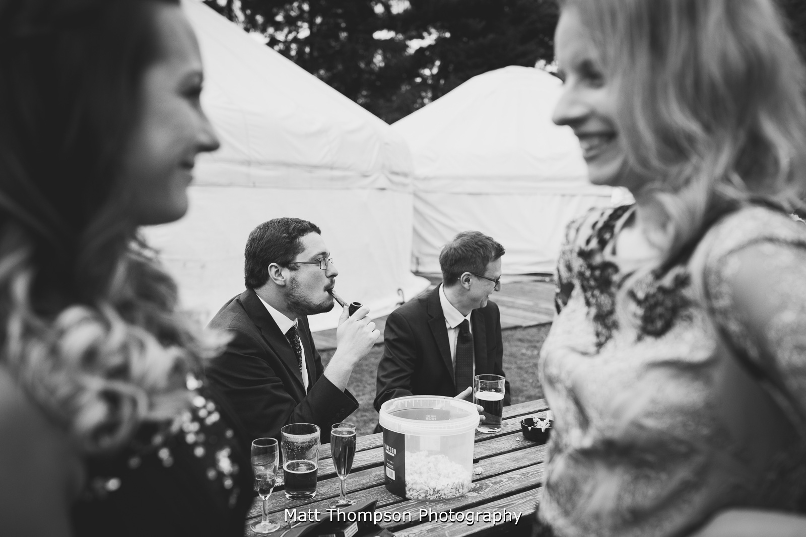 pipe at york wedding
