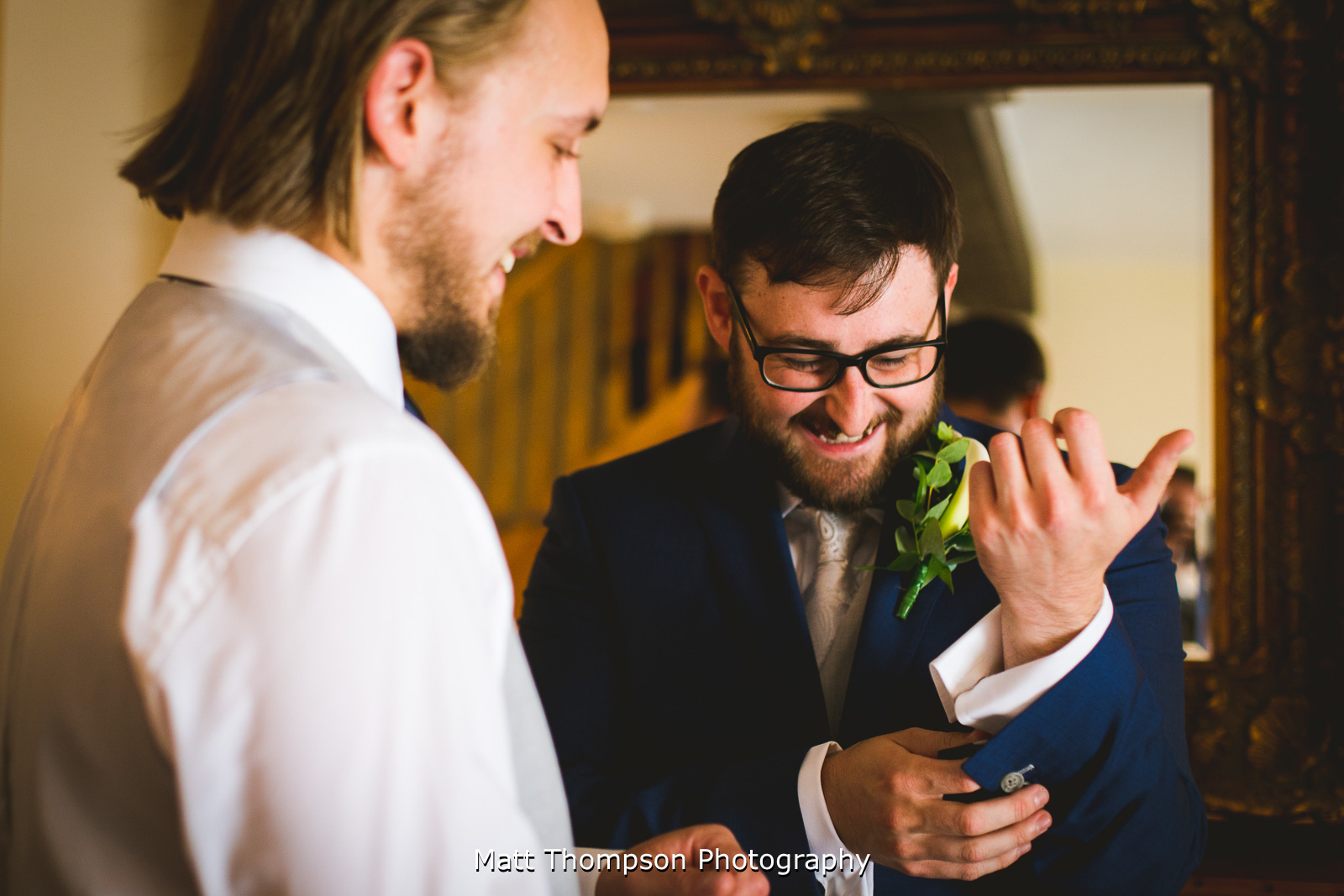putting cufflinks on