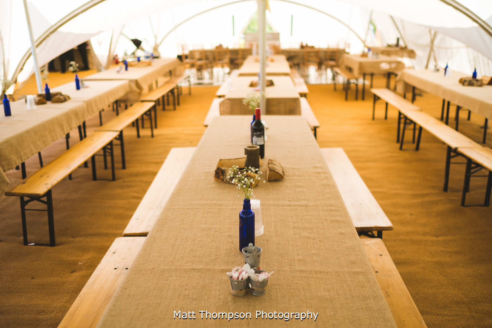 table decorations at wedding