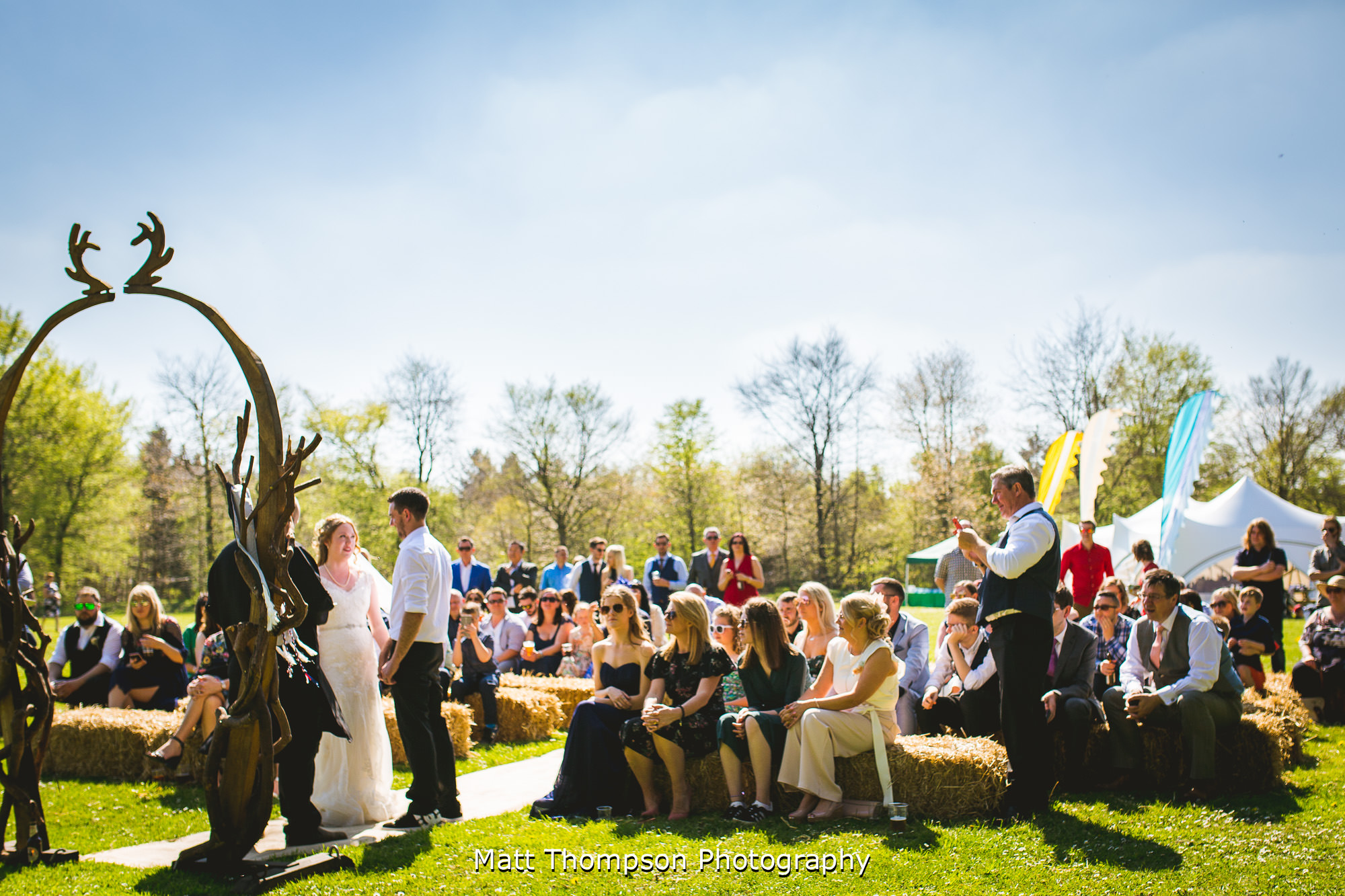 outdoor wedding at dalby forest