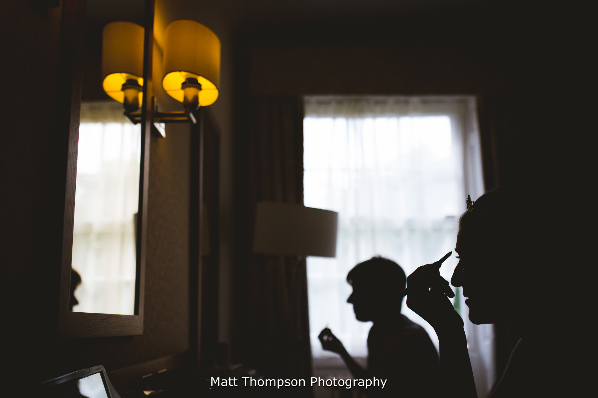 bride getting ready in leeds hotel