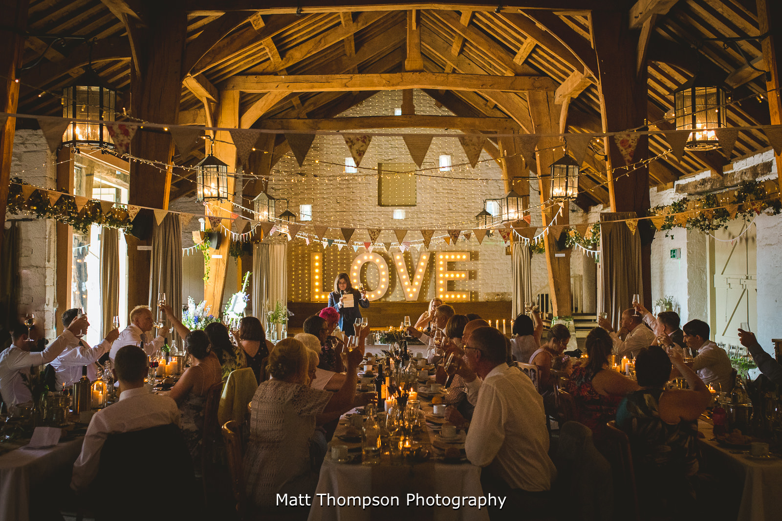 Barn wedding speeches
