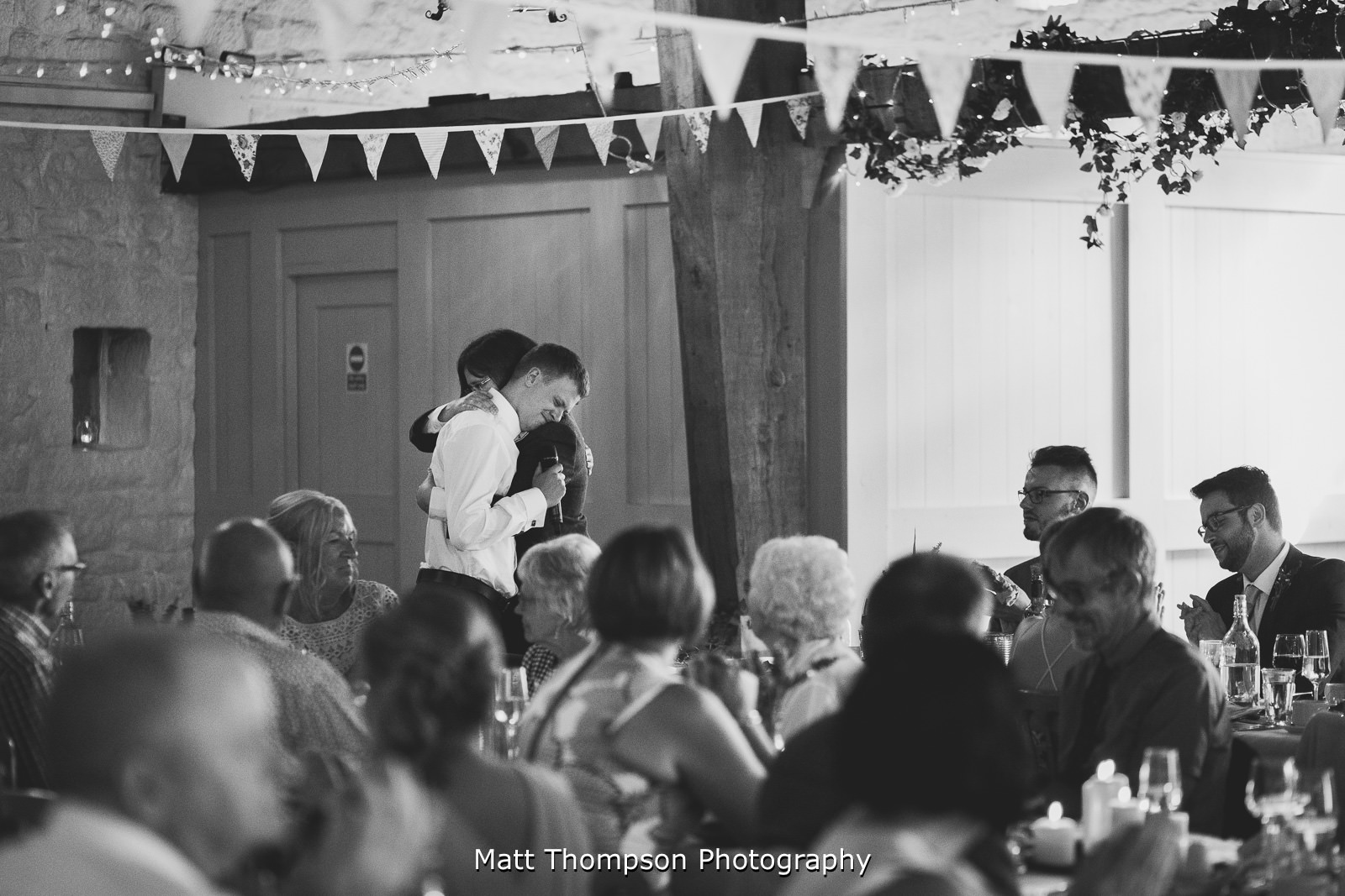 Hugs at wedding