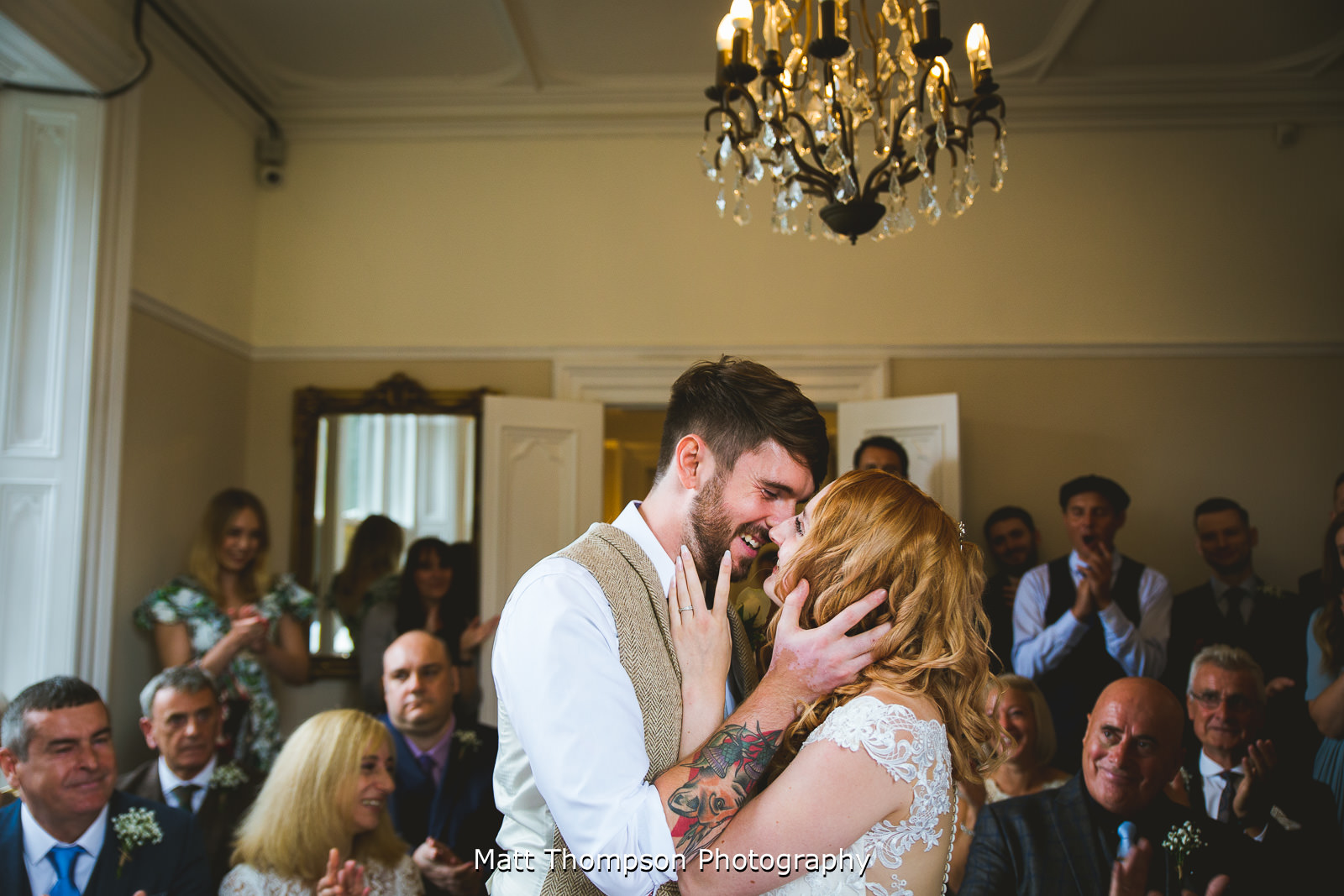 first kiss as married couple