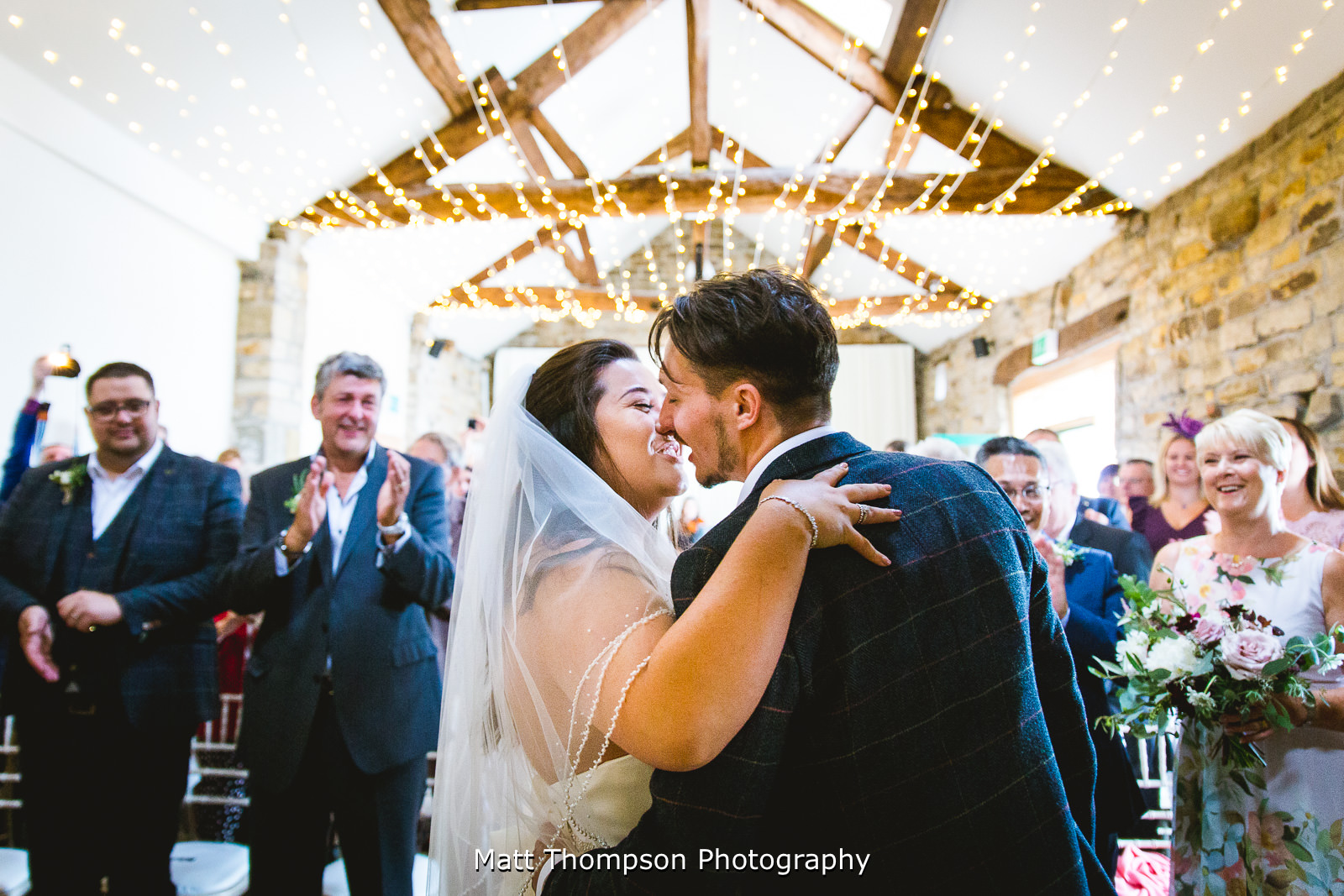 first kiss as man and wife
