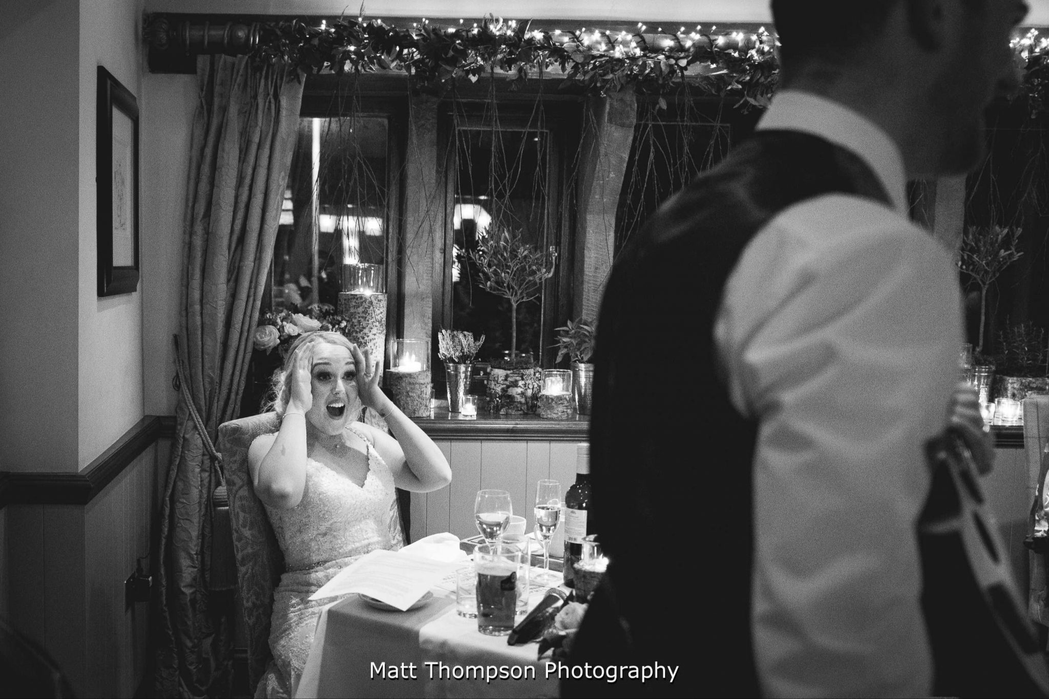 Shocked bride
