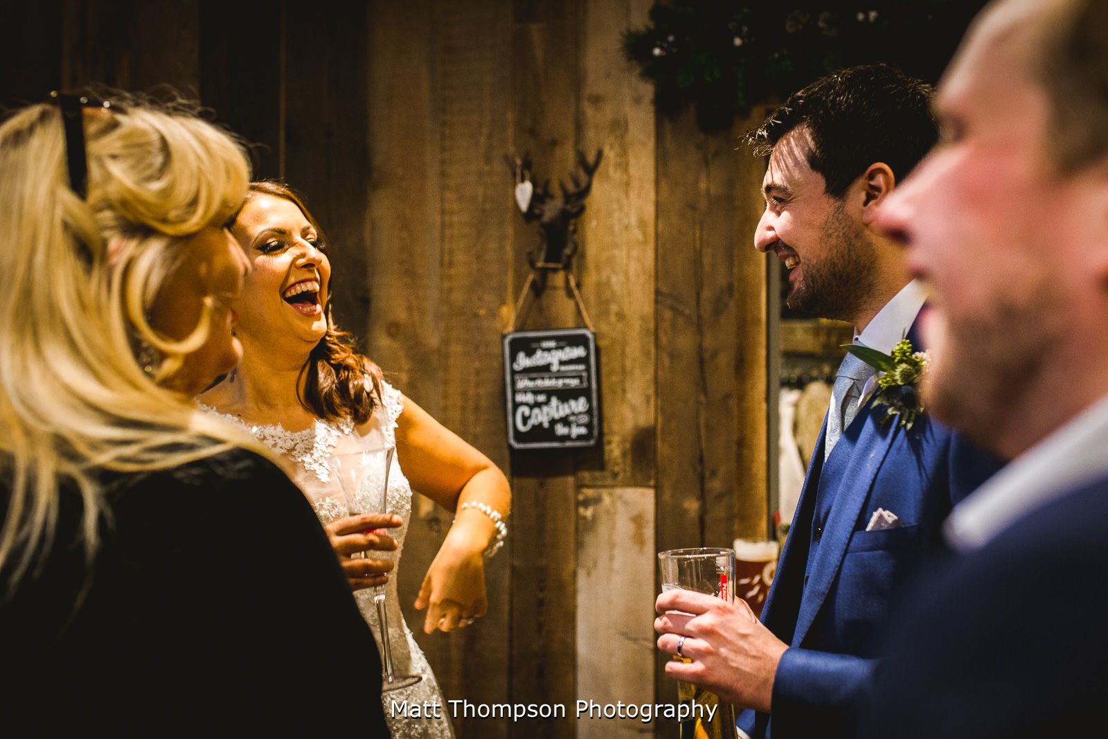Bride and groom at wharfedale grange