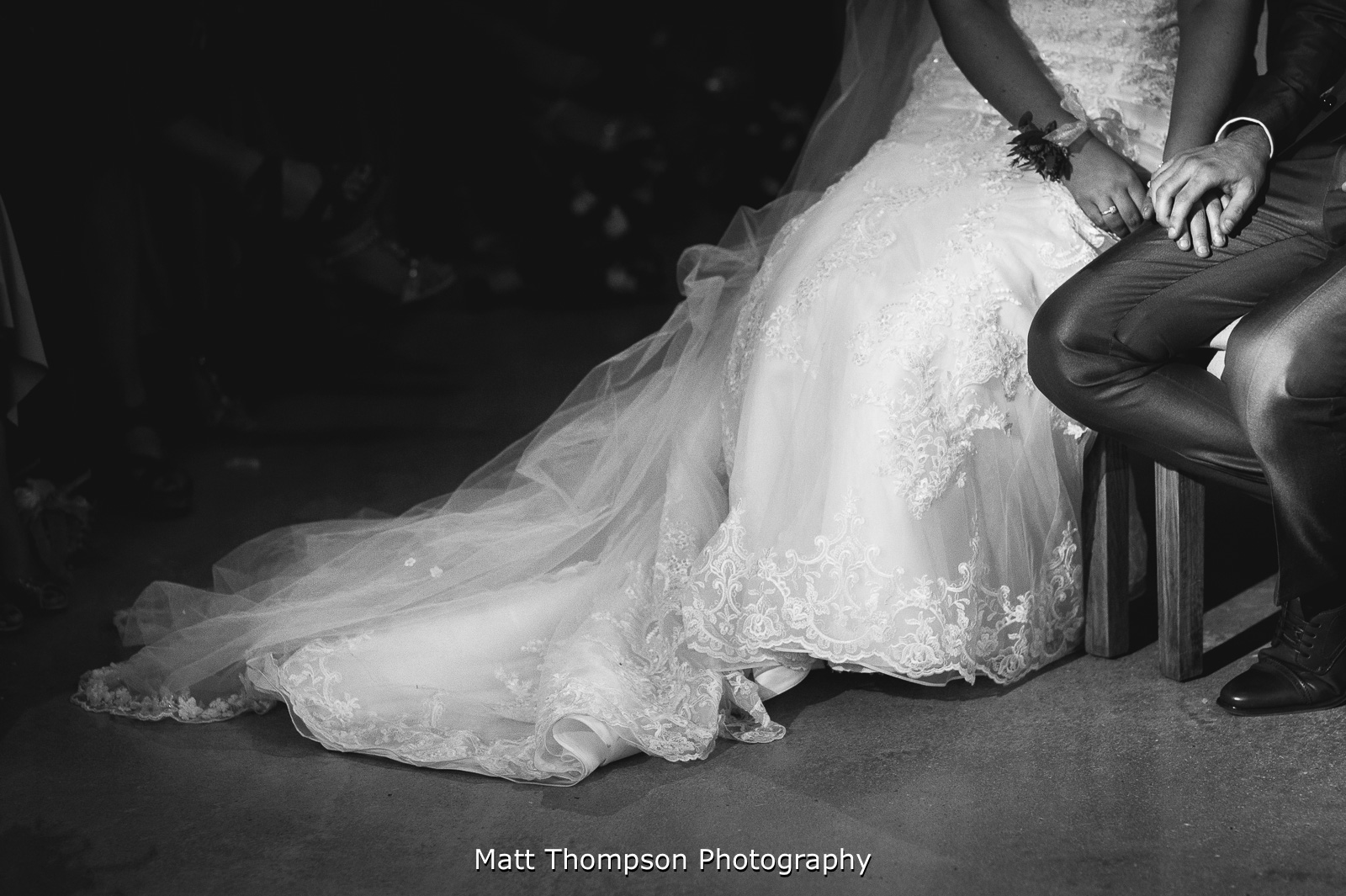 Intimate wedding moment