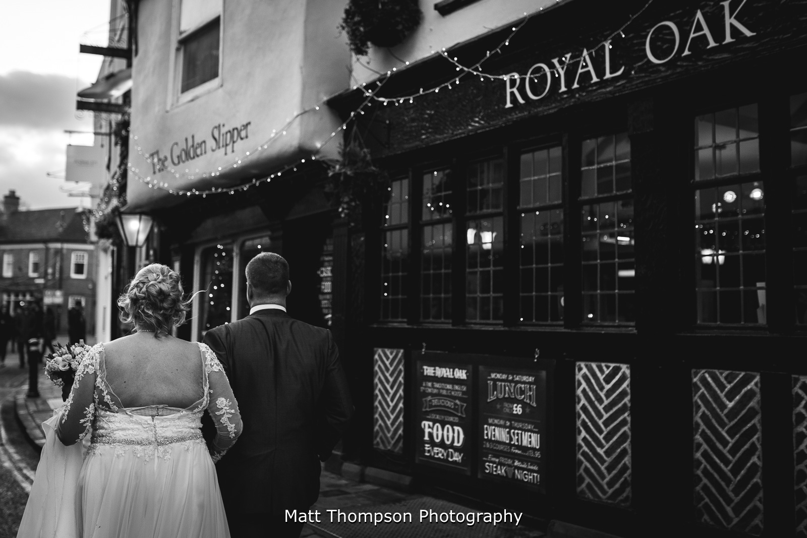 Bride and groom in york