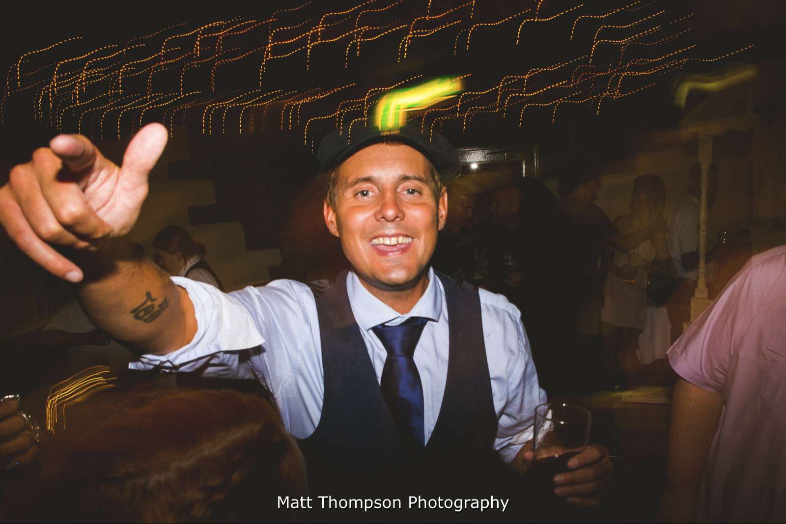 Drunk wedding guest