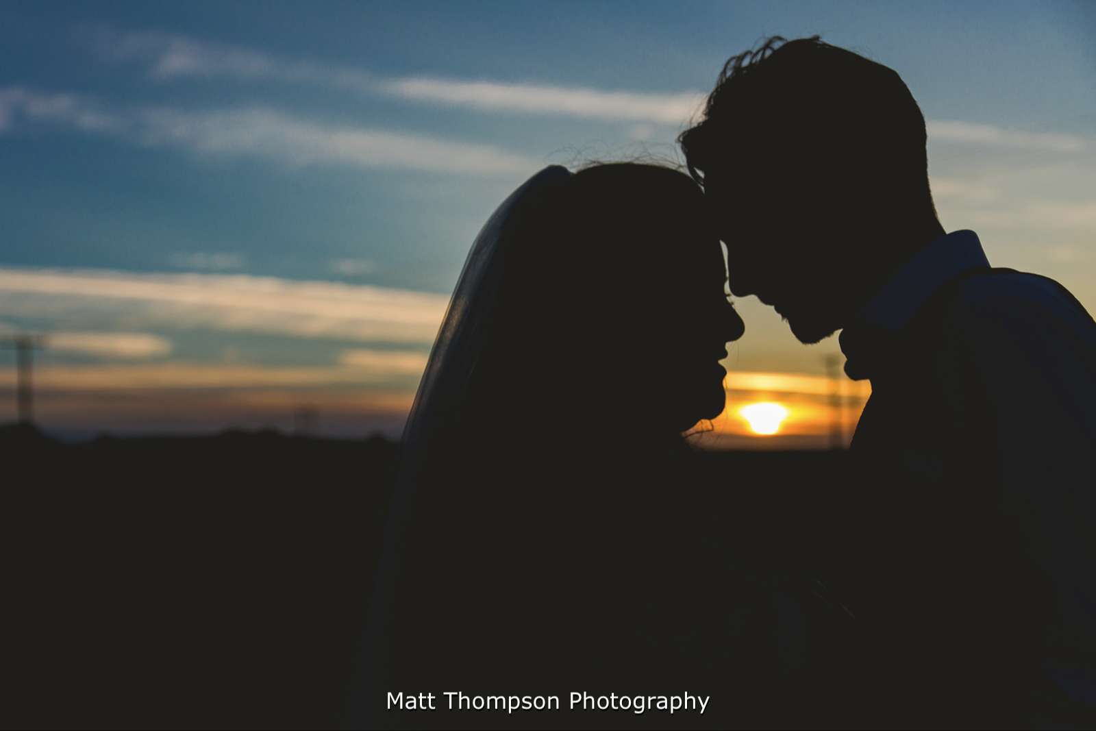 Sunset wedding photography