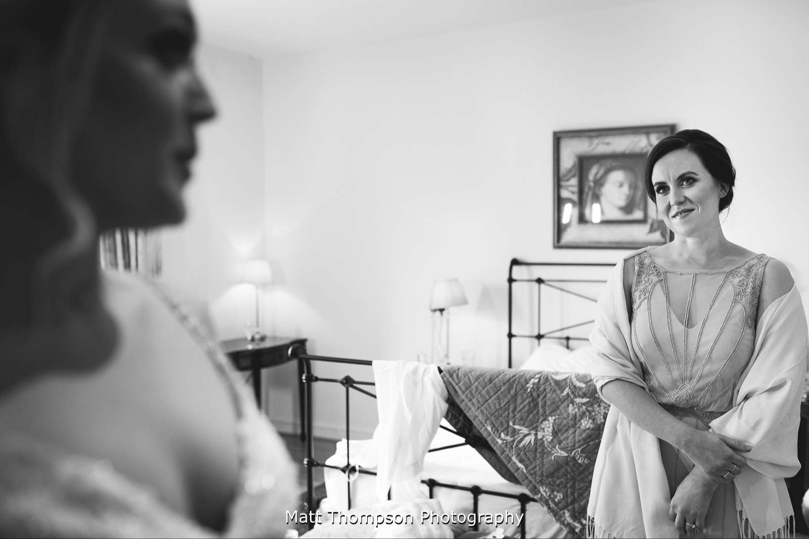 bridesmaid looking