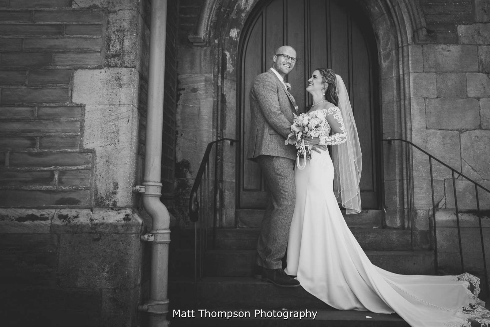 Wedding couple just married