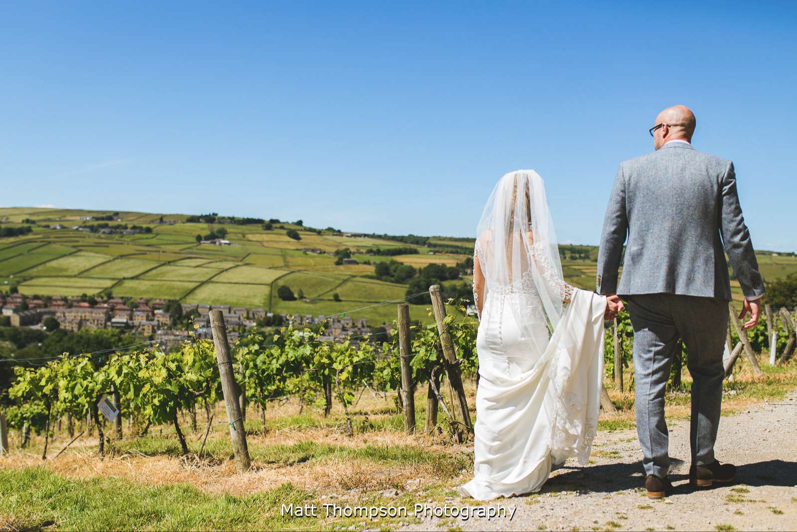 Walking around Holmfirth Vineyard