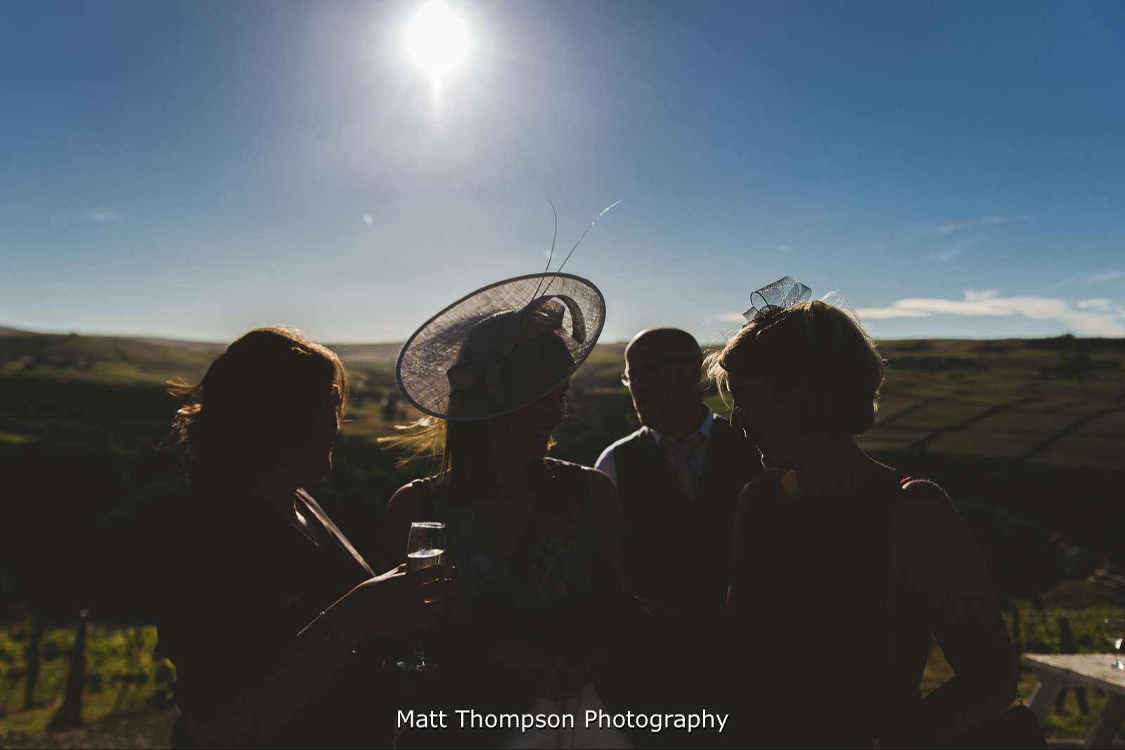 Silhouette wedding photo