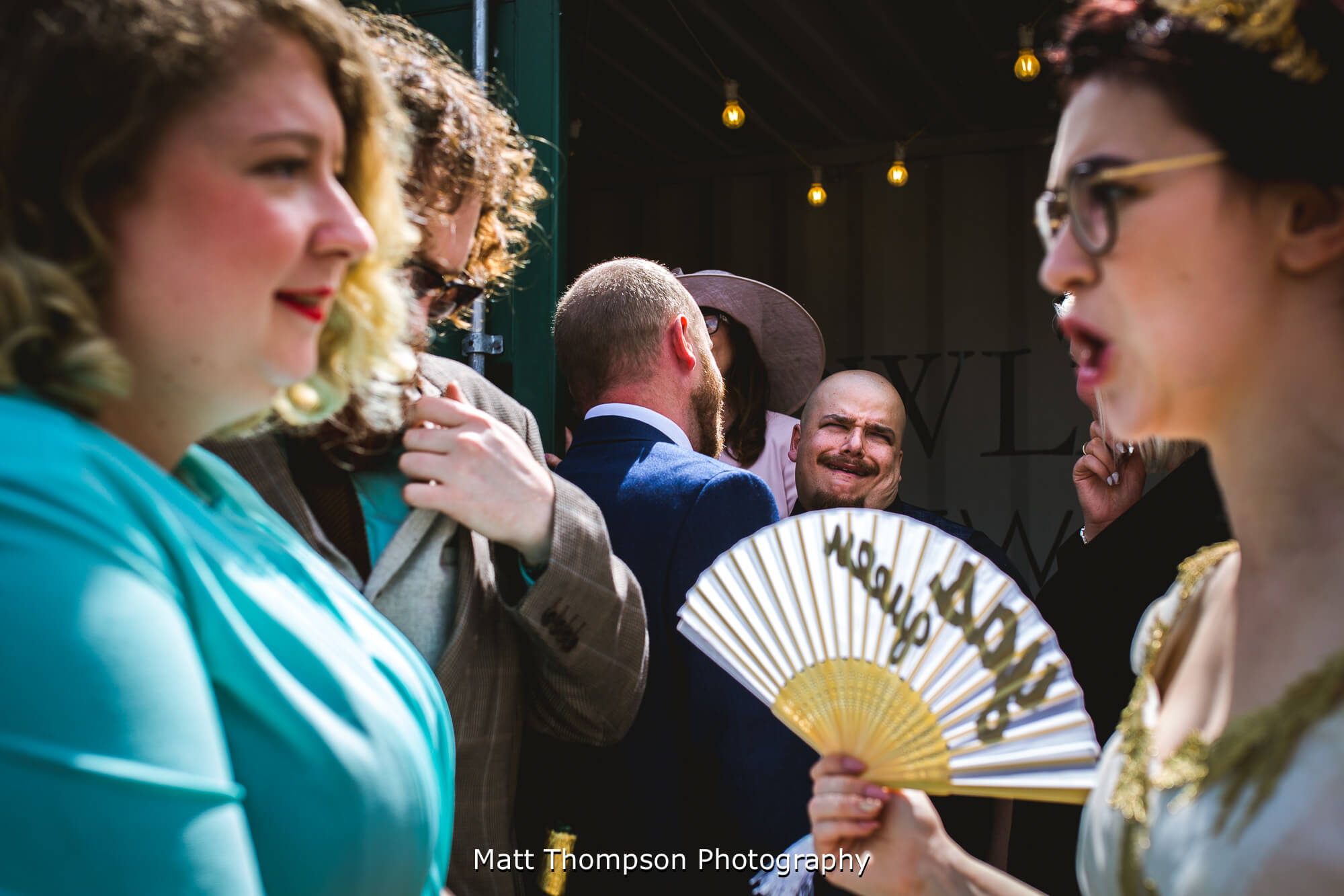 Talking to wedding guests
