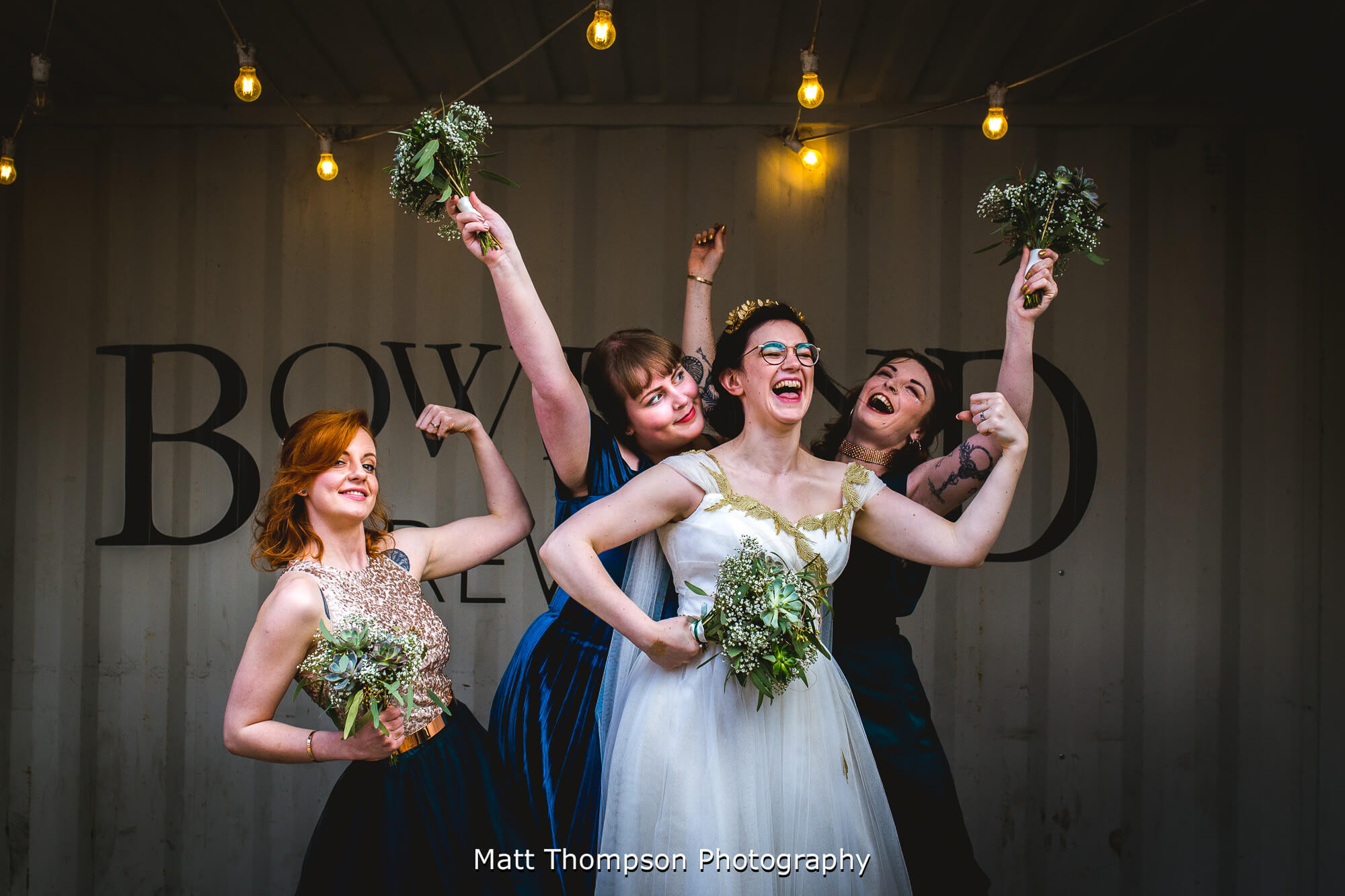 Bride and bridesmaids photo