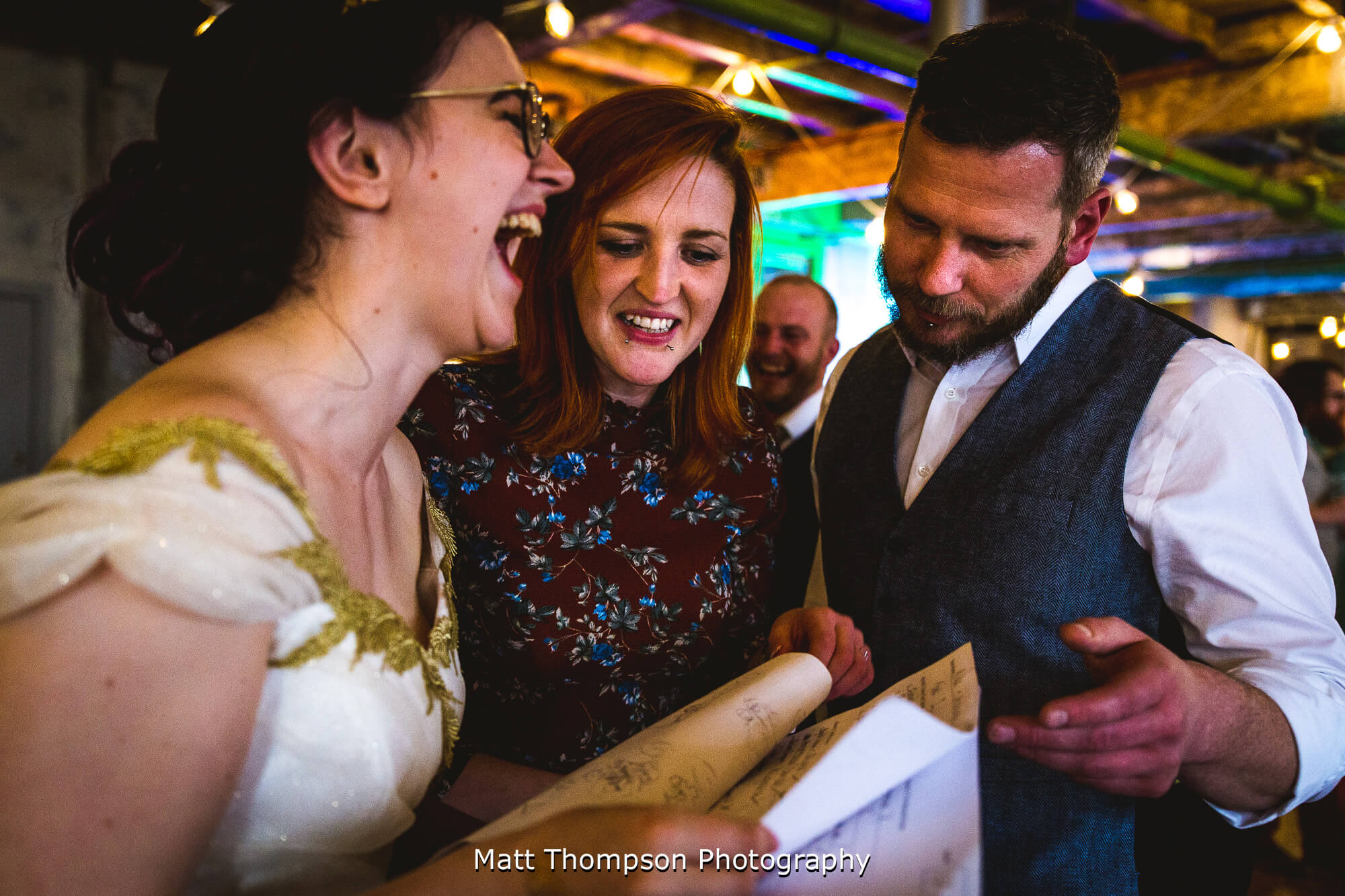Laughter at wedding